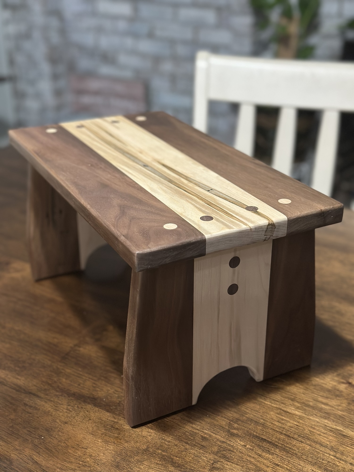Walnut/Ambrosia Maple Step stool